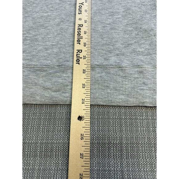 Hollister Thermal Hoodie Womens Medium Y2K Grey Pullover Deep V Neck Shirt - Picture 9 of 9